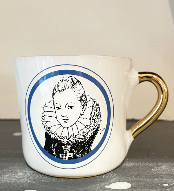 Kühn Keramik　クーン・ケラミック　medium coffee cup　Anna von Osterreich(アンヌ・ドートリッシュ）H8xD9.5xW12.5cm